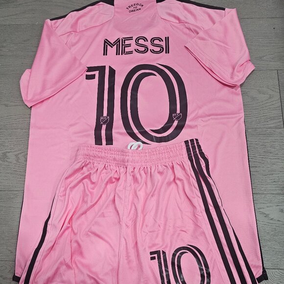 MLS Youth Inter Miami CF Lionel Messi adidas Pink 2024 Replica Jersey - Picture 5 of 8